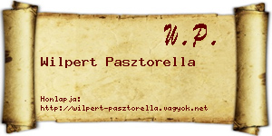 Wilpert Pasztorella névjegykártya